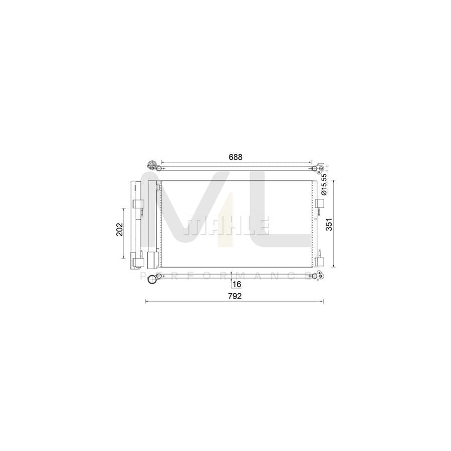 MAHLE ORIGINAL AC 486 000S Air conditioning condenser for RENAULT LAGUNA with dryer | ML Performance Car Parts