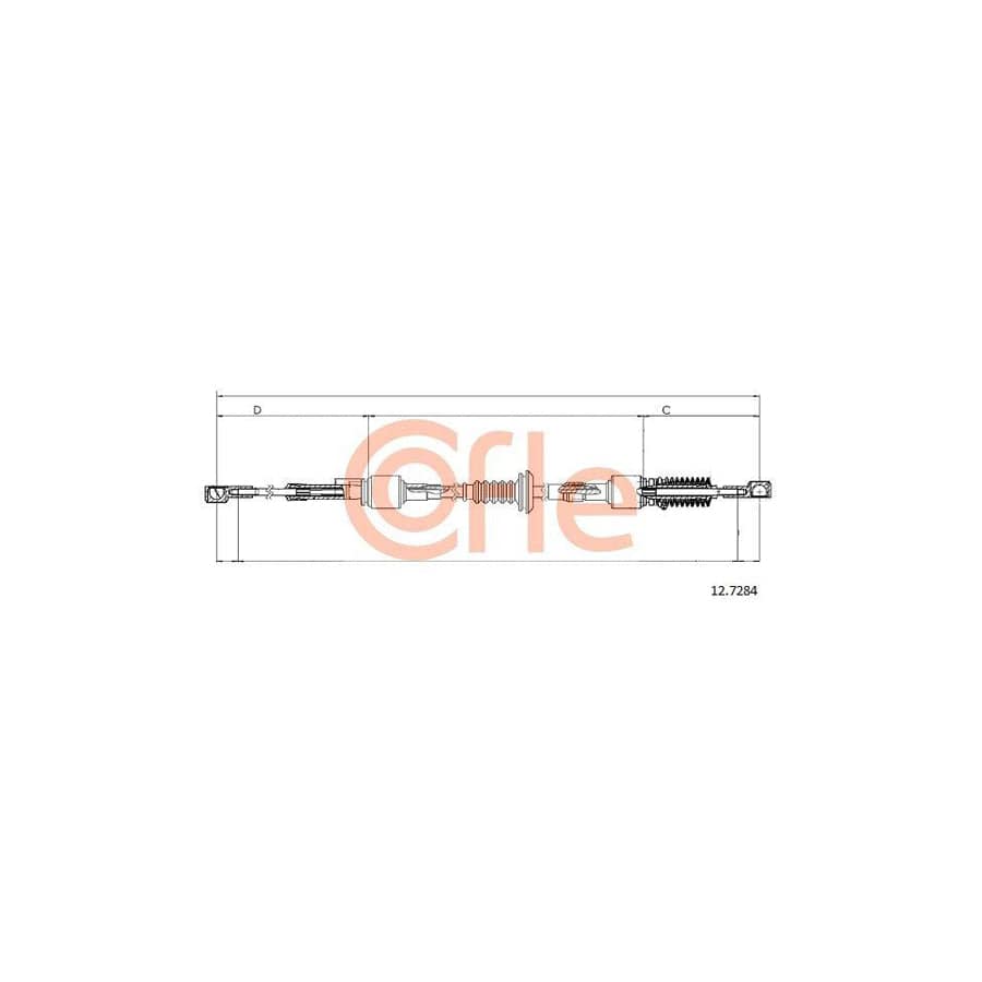 Cofle 92.12.7284 Cable, Manual Transmission For Fiat Ducato