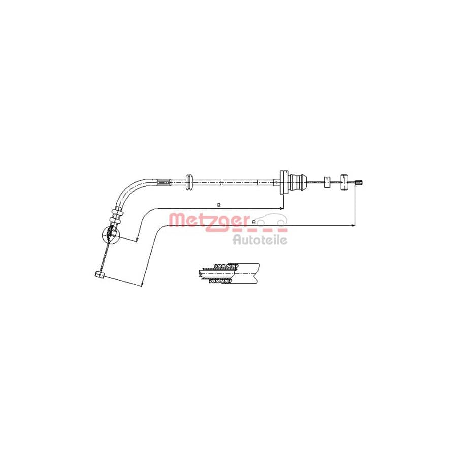 METZGER 413.22 Throttle Cable for FIAT PUNTO | ML Performance US Car Parts