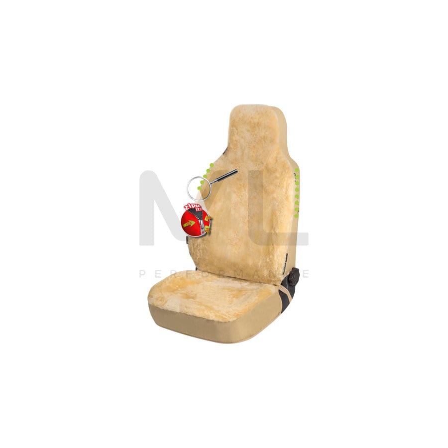 WALSER 20022 Car seat cover Beige, Sheepskin | ML Performance Car Parts