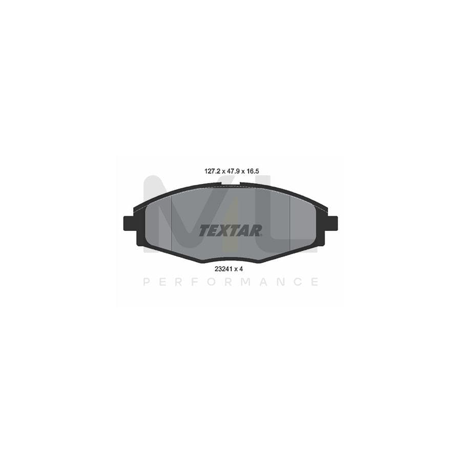 TEXTAR 2324102 Brake pad set not prepared for wear indicator | ML Performance Car Parts