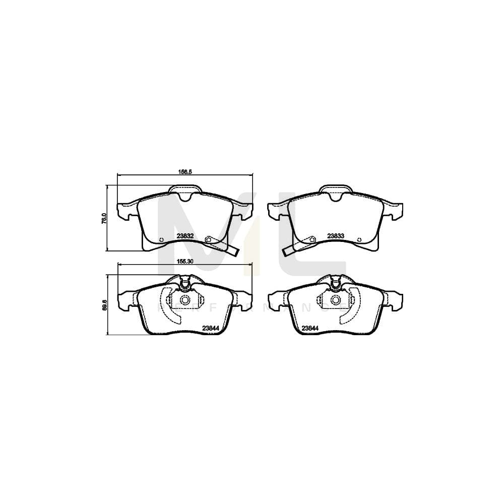 Hella 8DB 355 009-221 Brake Pad Set With Acoustic Wear Warning | ML Performance Car Parts