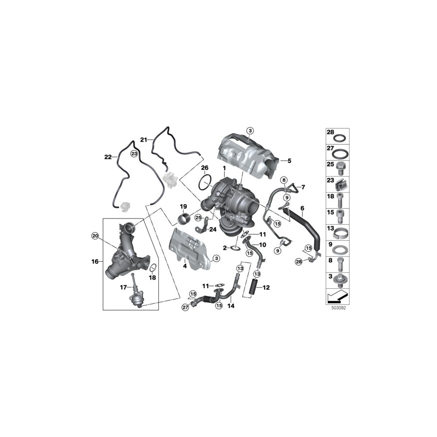 Genuine BMW 11428586478 F45 F46 F39 Return Pipe (Inc. 118d, X2 18d & X1 18d) | ML Performance UK Car Parts