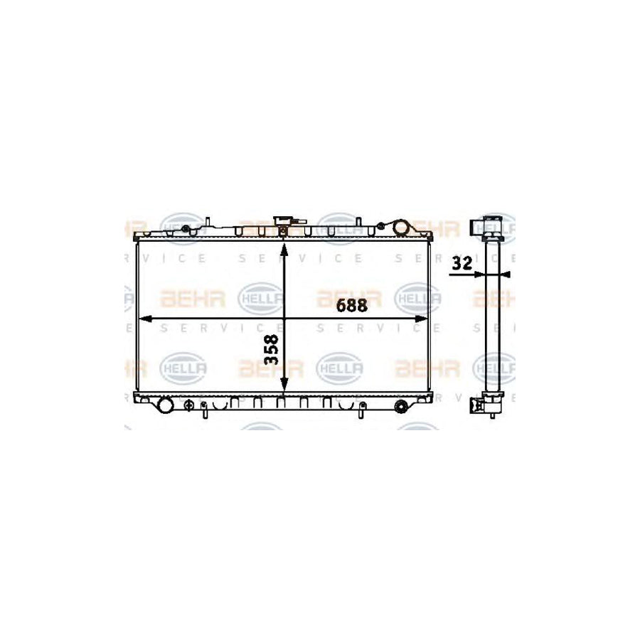 Hella 8MK 376 718-471 Engine Radiator