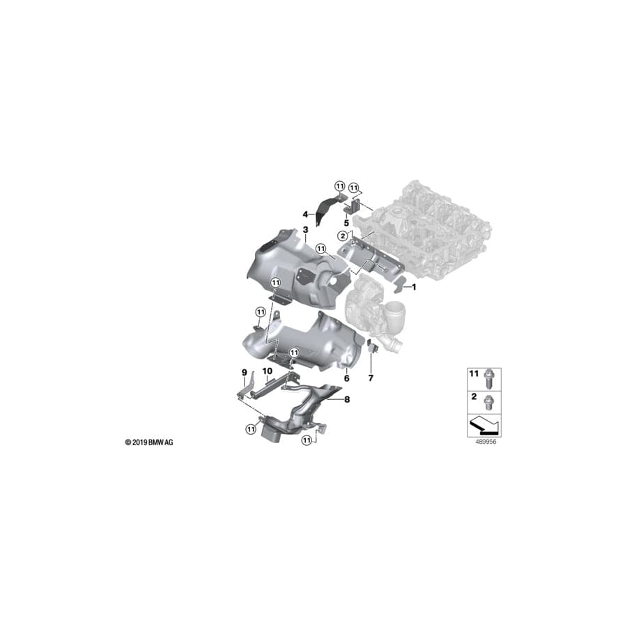 Genuine BMW 11658632100 F56 Heat Shield For Exhaust Manifold (Inc. Cooper & Cooper ALL4) | ML Performance UK Car Parts