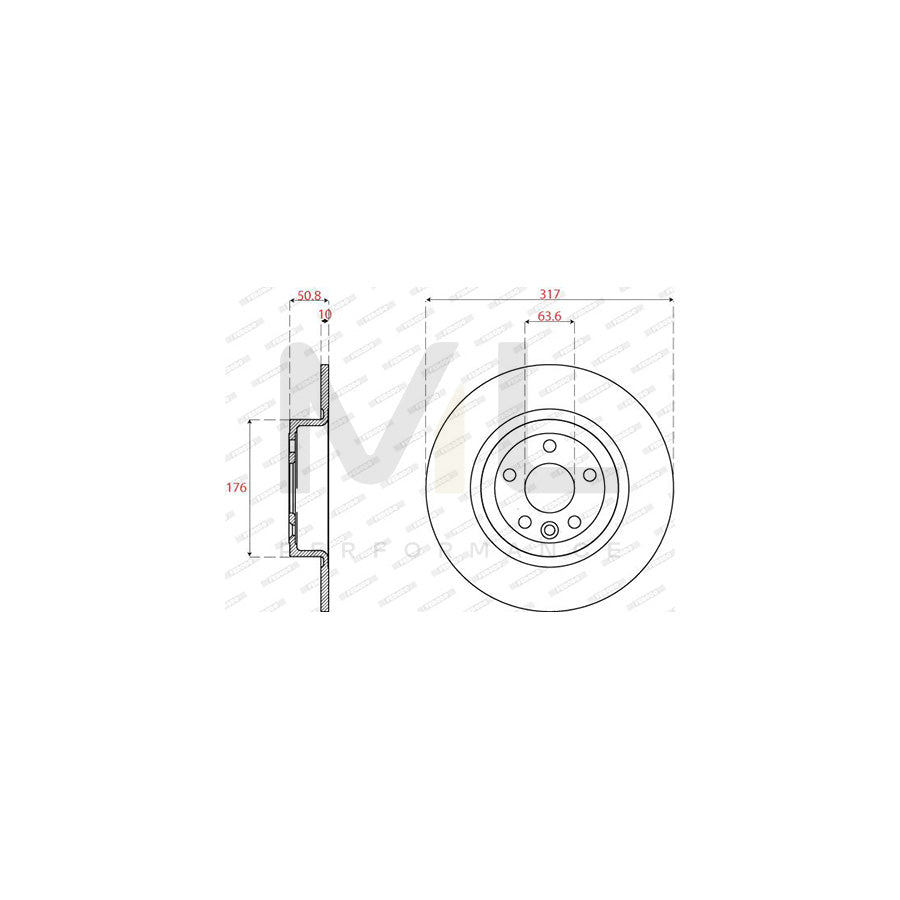 FERODO DDF2771C Brake Disc Solid | ML Performance Car Parts