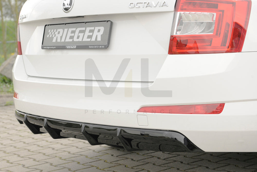 Rieger 00088109 Skoda 5E Octavia Rear Diffuser 2 | ML Performance UK Car Parts