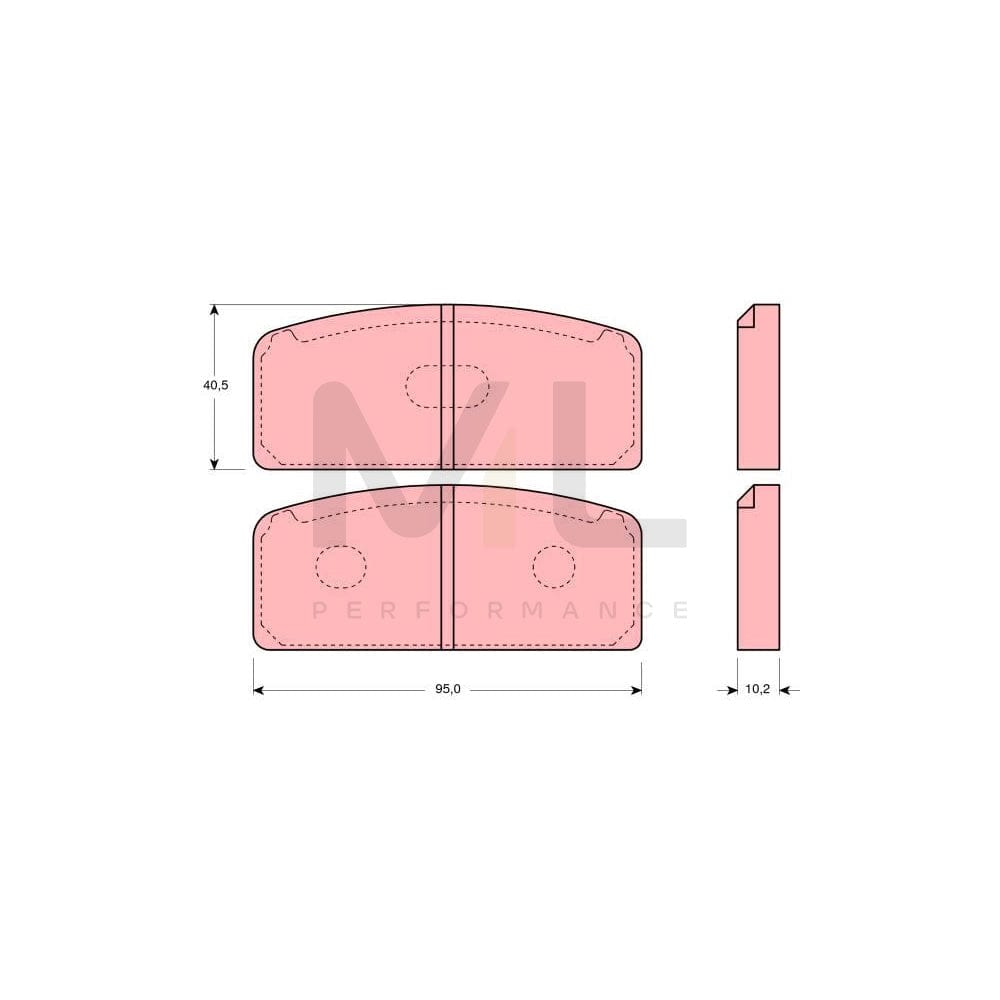 TRW Gdb109 Brake Pad Set Not Prepared For Wear Indicator | ML Performance Car Parts