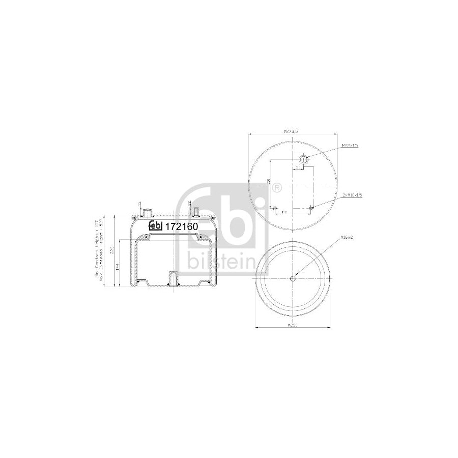 Febi Bilstein 172160 Boot, Air Suspension