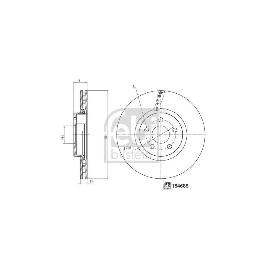 Febi Bilstein 184688 Brake Disc