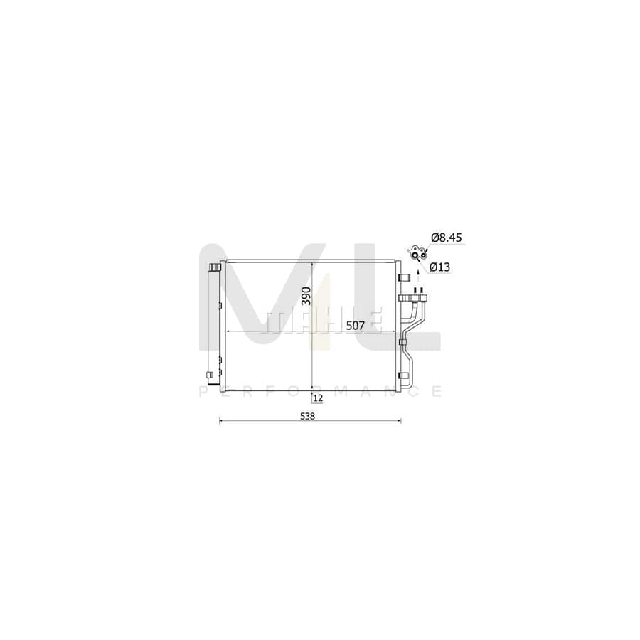 MAHLE ORIGINAL AC 768 000S Air conditioning condenser without gasket / seal, with dryer | ML Performance Car Parts