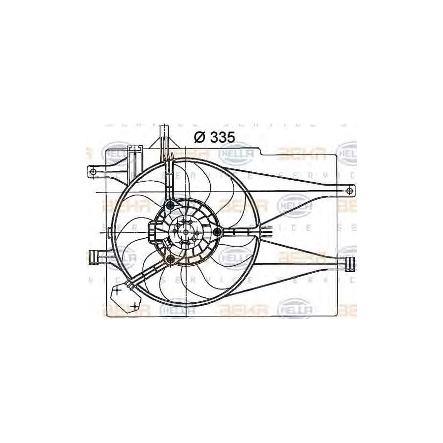 Hella 8EW 351 041-051 Fan, Radiator