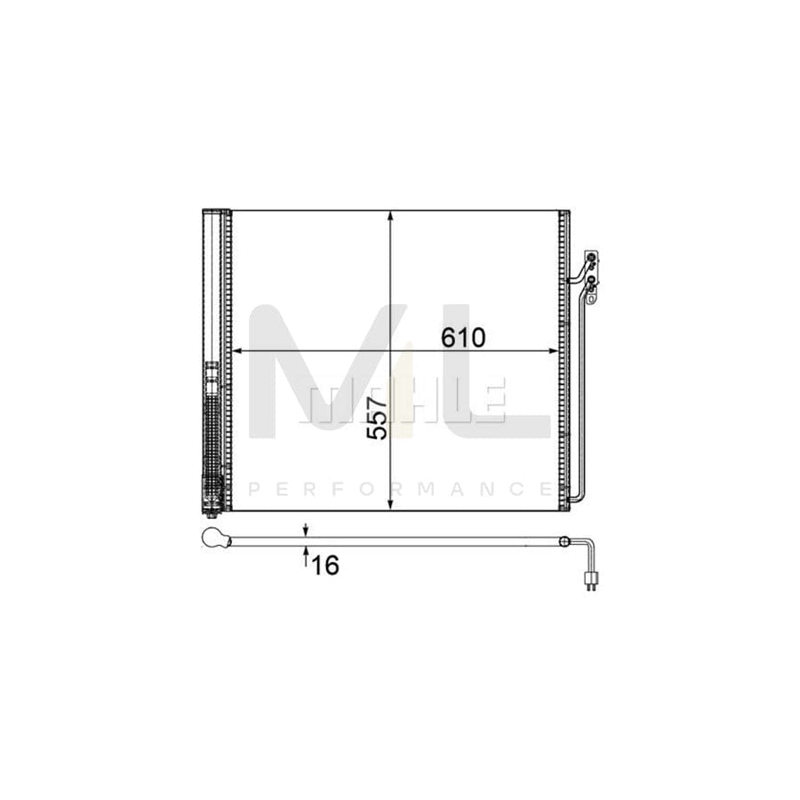 MAHLE ORIGINAL AC 586 000P Air conditioning condenser for LAND ROVER Range Rover III (L322) with dryer | ML Performance Car Parts