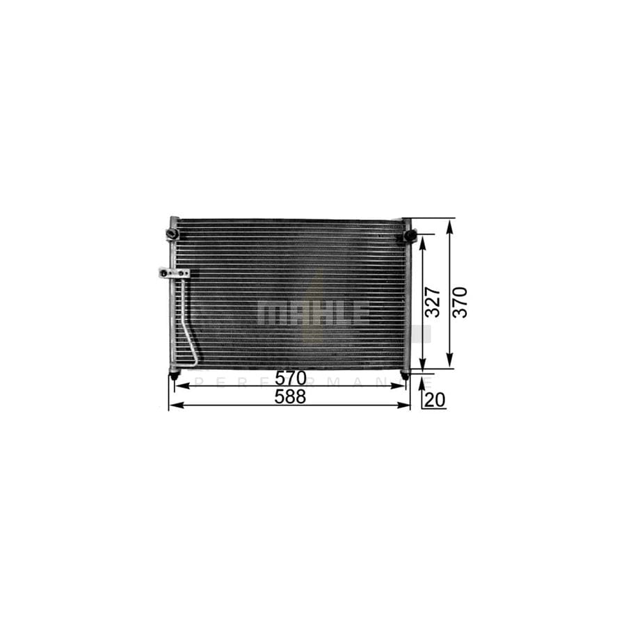 MAHLE ORIGINAL AC 301 000S Air conditioning condenser for MAZDA 626 without dryer, for vehicles with air conditioning | ML Performance Car Parts