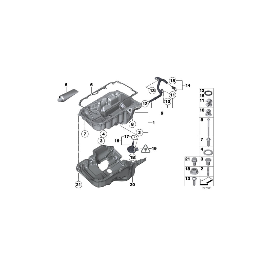 Genuine BMW 11137809122 F36 F32 F31 Oil Pan (Inc. X3 28dX, X3 20dX & 318dX) | ML Performance UK Car Parts