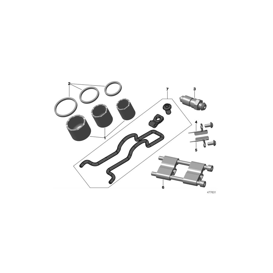 Genuine BMW 34108417307 Brake Pad Retaining Kit AP (Inc. M235i Racing) | ML Performance UK