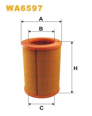 WIX Filters WA6597 Air Filter For Renault Safrane I Phase 1 Hatchback (B54)