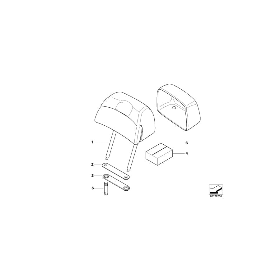 Genuine BMW 52107269232 E71 E70 E72 Headrest Leather SATTELBRAUN (Inc. X5 4.8i, X5 3.0sd & X6 35dX) | ML Performance UK Car Parts