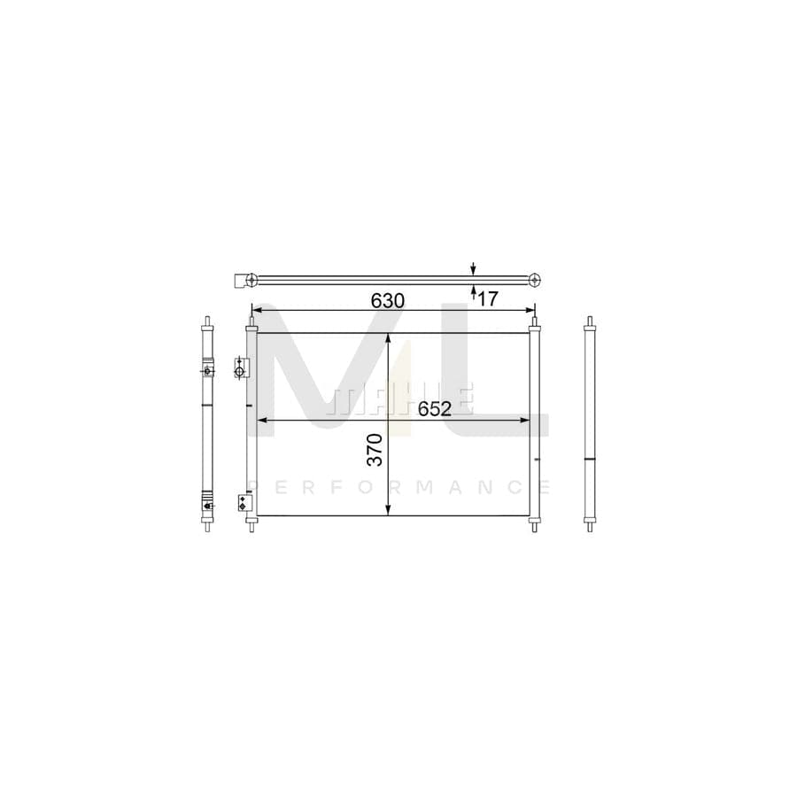 MAHLE ORIGINAL AC 755 000S Air conditioning condenser without dryer | ML Performance Car Parts