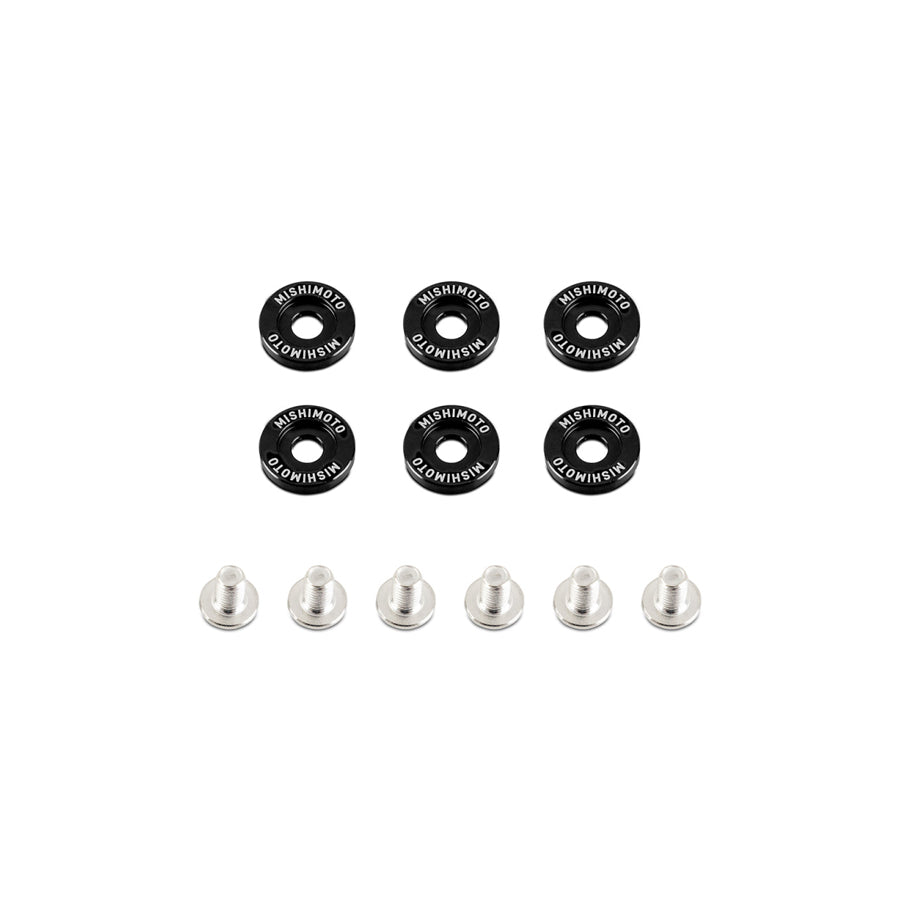 Mishimoto MMFW-SM-6BK Small Fender Washer Kit (6pcs) - Black