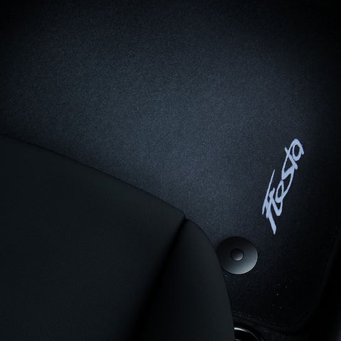 GENUINE FORD 2401520 FIESTA FRONT BLACK VELOUR FLOOR MATS WITH LOGO 2012-2019 | ML Performance UK