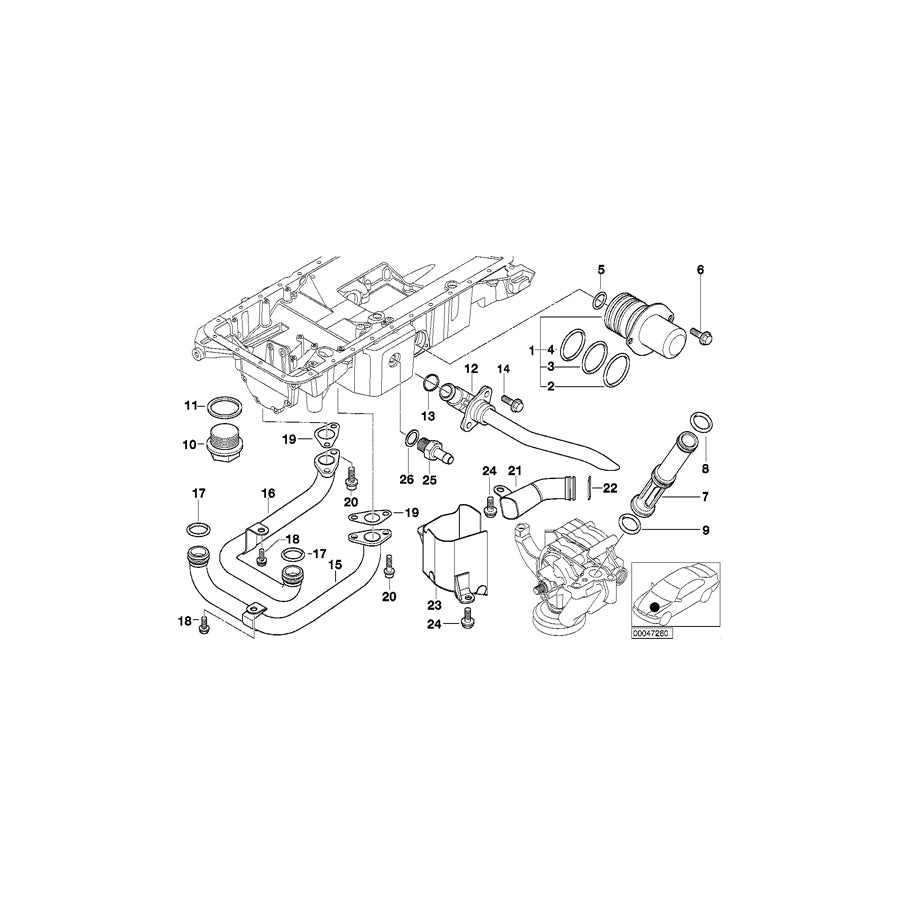 Genuine BMW 11137830633 E52 Oil Pipe (Inc. ALPINA V8 & Z8) | ML Performance UK Car Parts