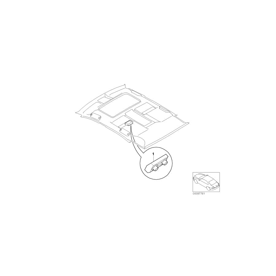 Genuine BMW 64116944044 E66 E67 Control, Rear Air Condition.Control Left (Inc. 730Li, 760Li & 745Li) | ML Performance UK Car Parts