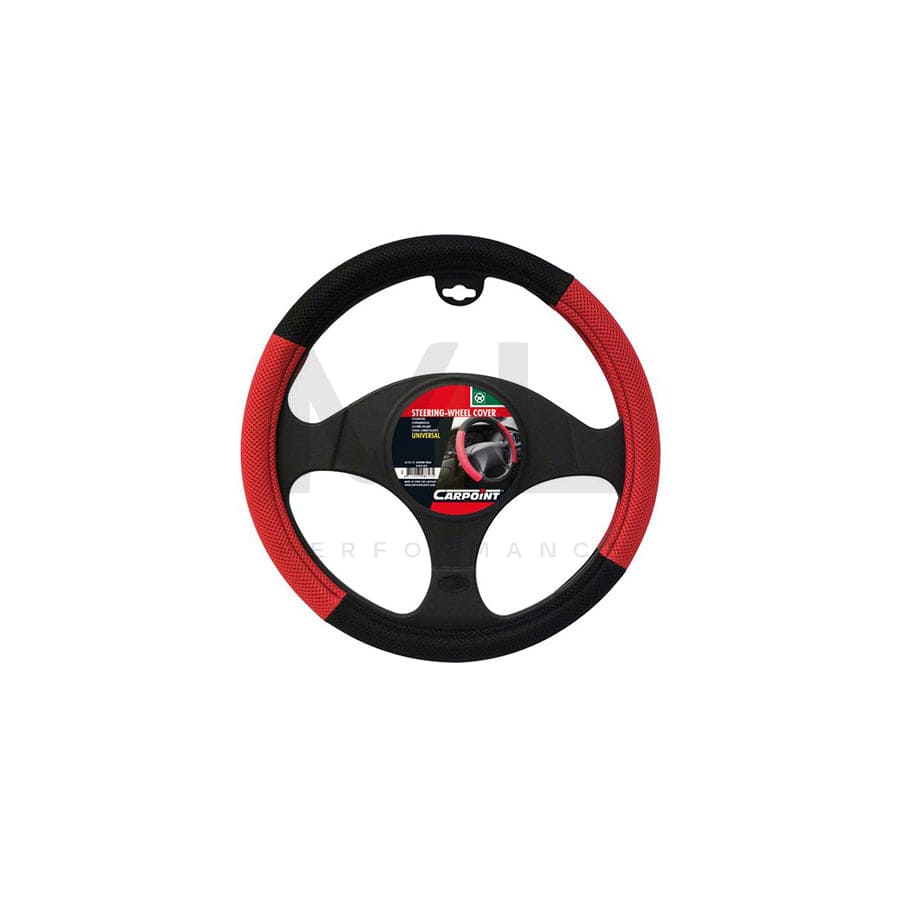 CARPOINT 2510110 Steering wheel cover Black, Red, Ø: 37-39cm, Plastic | ML Performance Car Parts