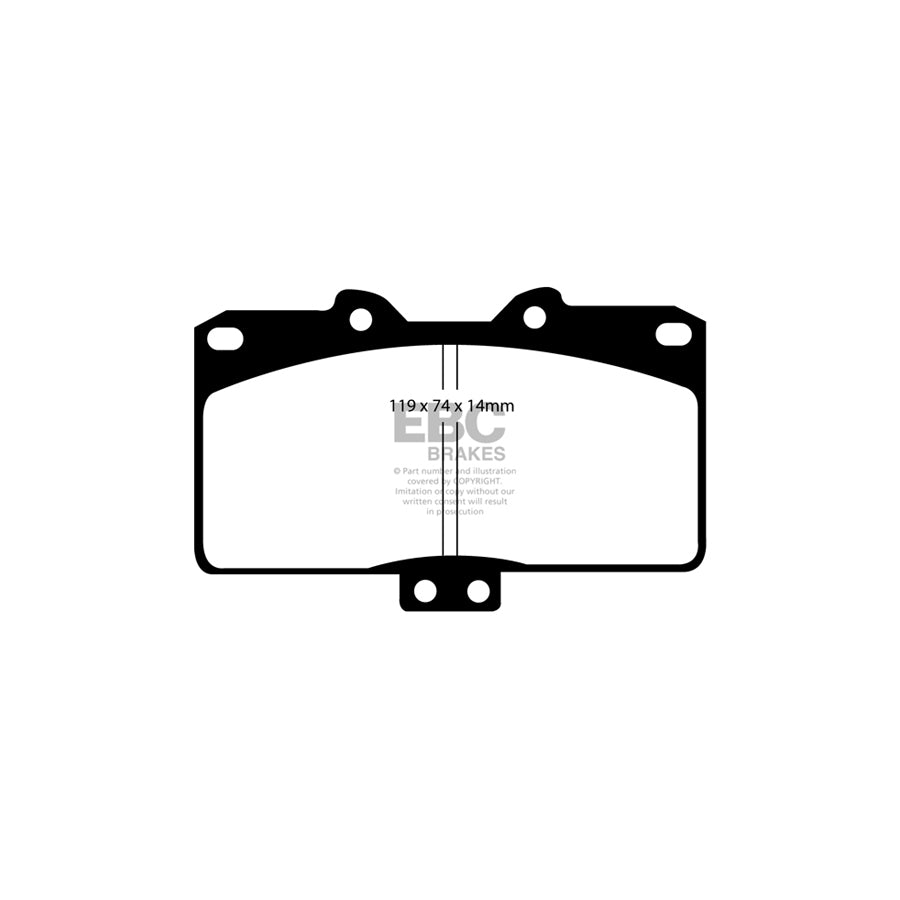 EBC PD07KF170 Mitsubishi 3000 Redstuff Front Brake Pad & USR Disc Kit 2 | ML Performance UK Car Parts