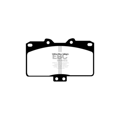 EBC PD07KF170 Mitsubishi 3000 Redstuff Front Brake Pad & USR Disc Kit 2 | ML Performance UK Car Parts