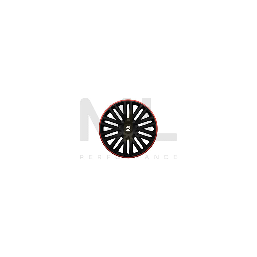 SPARCO Bergamo SPC1585BKRD Wheel trims 15 Inch Black/Red | ML Performance Car Parts