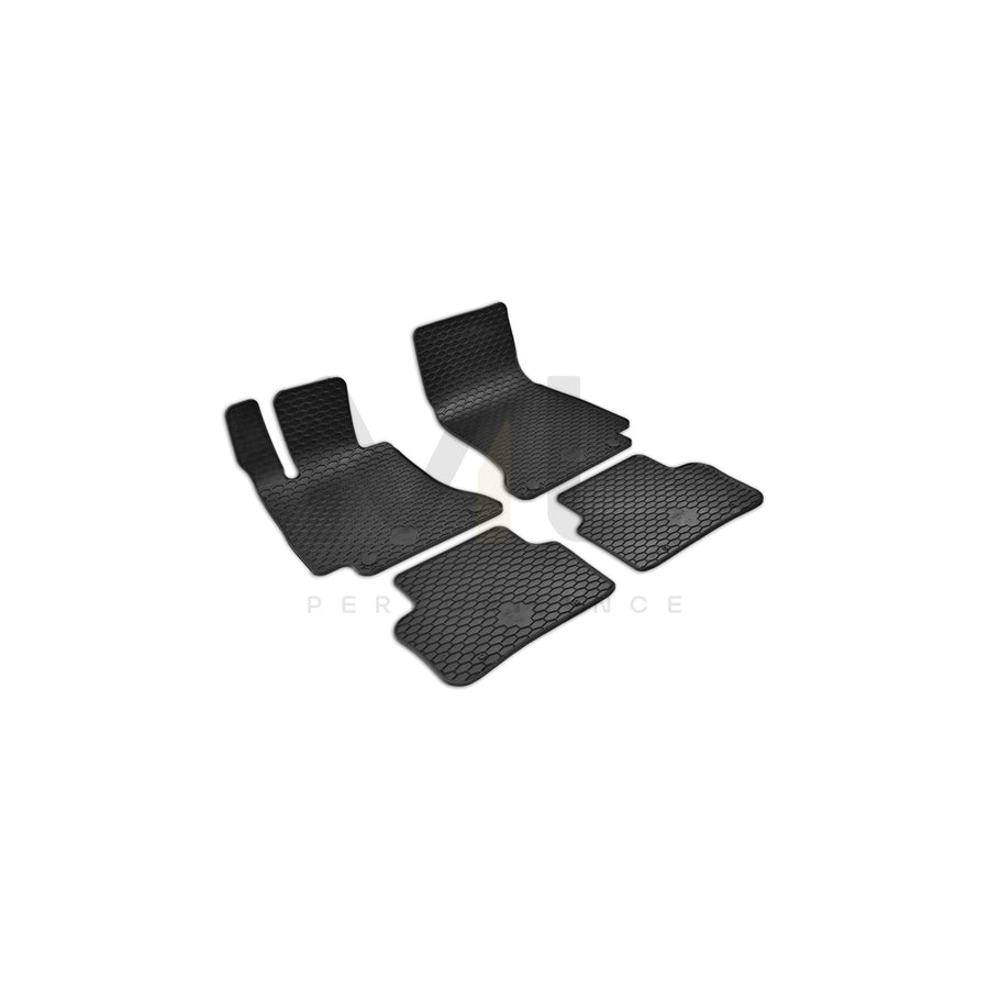 WALSER 50834 Floor mat set suitable for MERCEDES-BENZ CLS (C257) Elastomer, Front and Rear, Quantity: 4, Black | ML Performance Car Parts