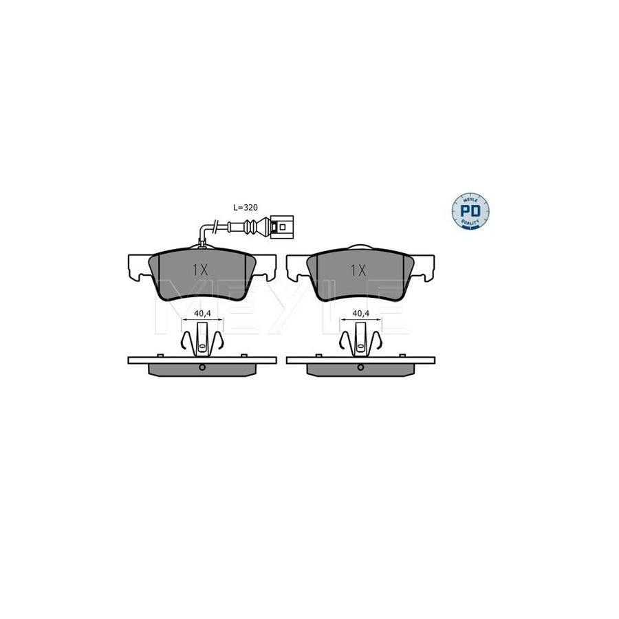 Meyle 025 243 6719/Pd Brake Pad Set