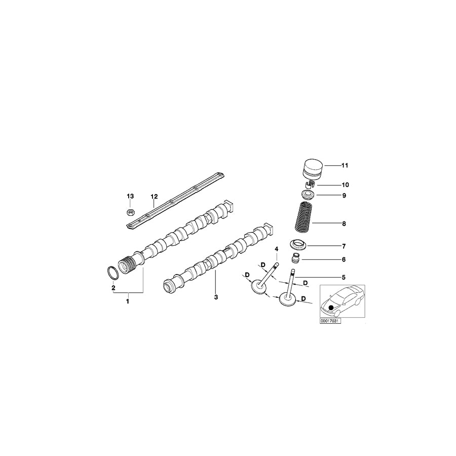 Genuine BMW 11348623865 E53 Valve Spring (Inc. X5 4.6is) | ML Performance UK Car Parts