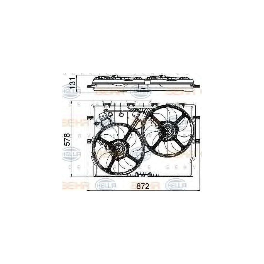 Hella 8EW 351 041-441 Fan, Radiator