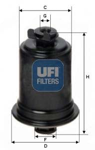 UFI 31.775.00 Fuel Filter For Toyota Avensis