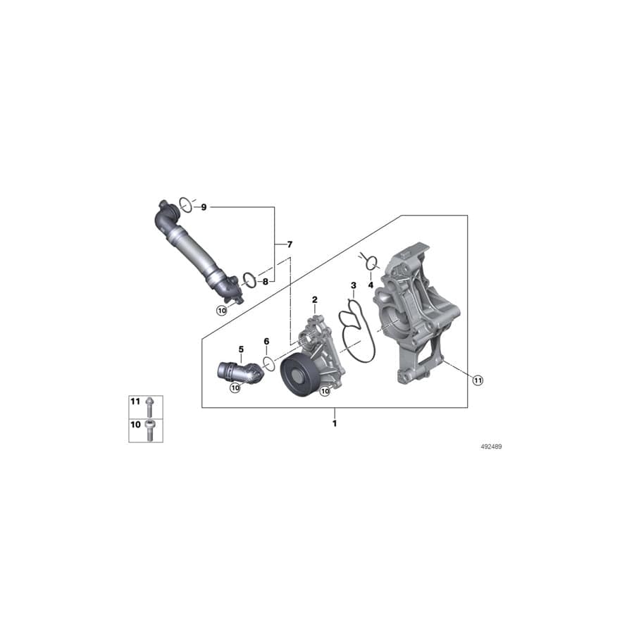 Genuine BMW 11538650983 G06 G21 G16 Line From Coolant Pump-Cylinder Head (Inc. 745LeX, 640iX & 745Le) | ML Performance UK Car Parts