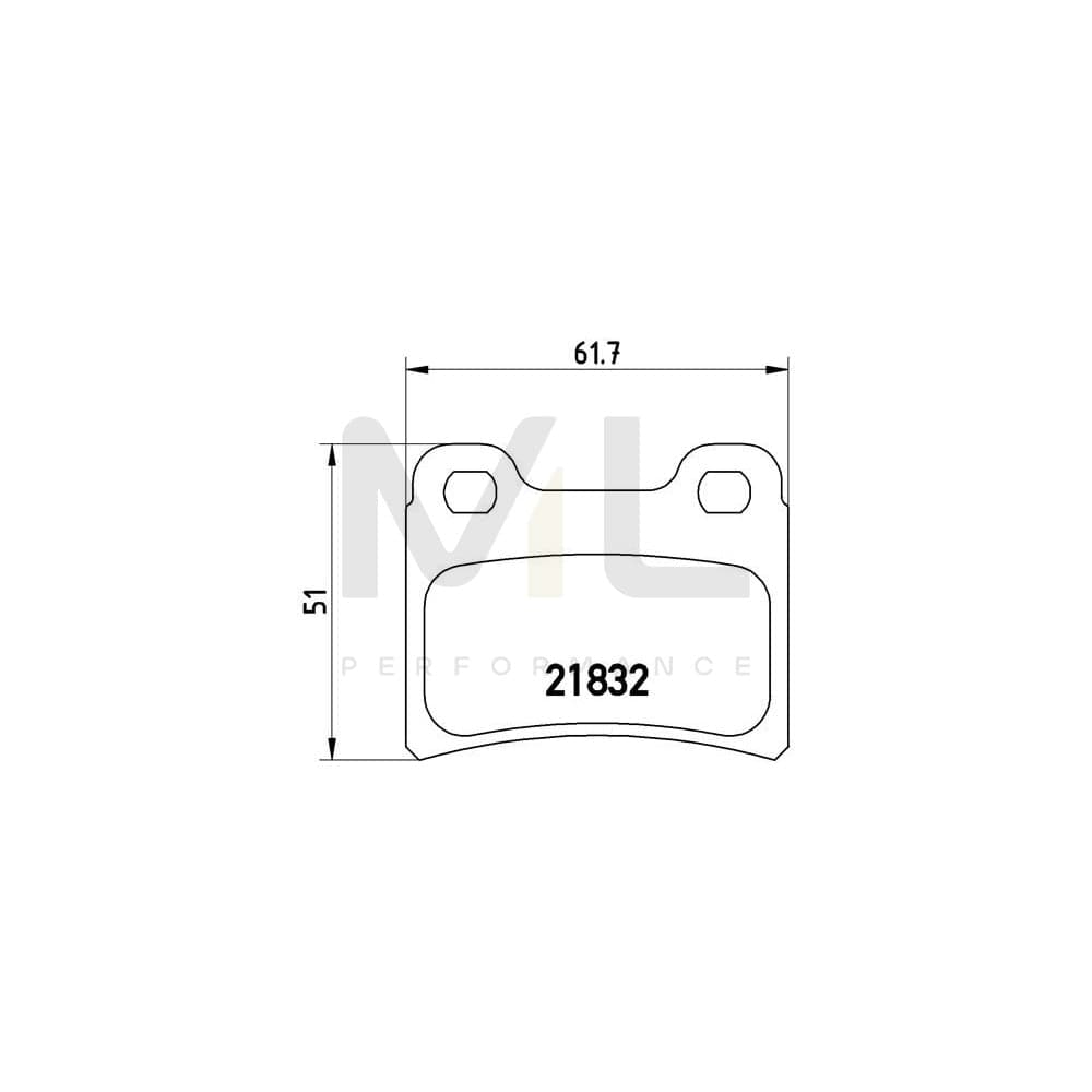 Brembo P 24 030 Brake Pad Set Excl. Wear Warning Contact | ML Performance Car Parts