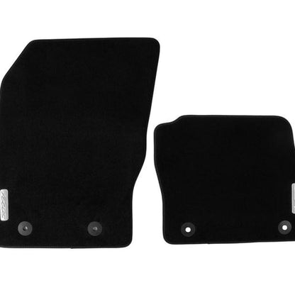 GENUINE FORD 1914002 FOCUS VELOUR FRONT FLOOR MATS BLACK WITH LOGO 2011-2018 | ML Performance UK