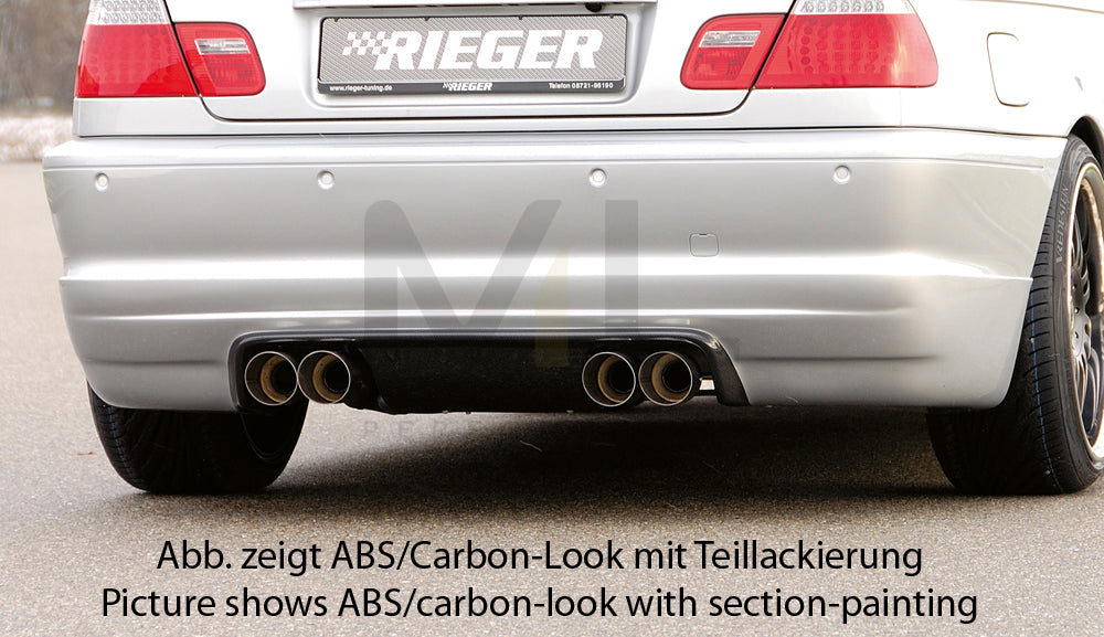 Rieger 00099574 BMW 3 Series E46 Rear Diffuser 1 | ML Performance UK Car Parts