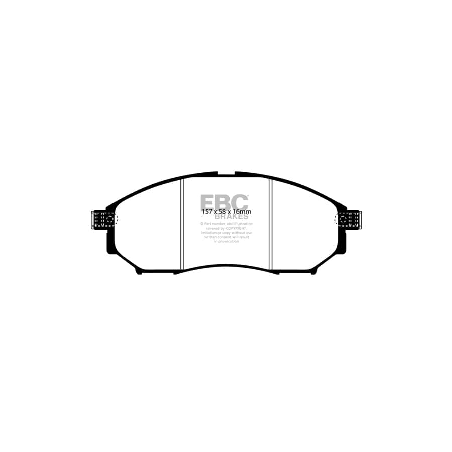 EBC PD11KF638 Nissan Renault Greenstuff Front Brake Pad & GD Disc Kit - Akebono Caliper (Inc. Qashqai & Koleos) 2 | ML Performance UK Car Parts