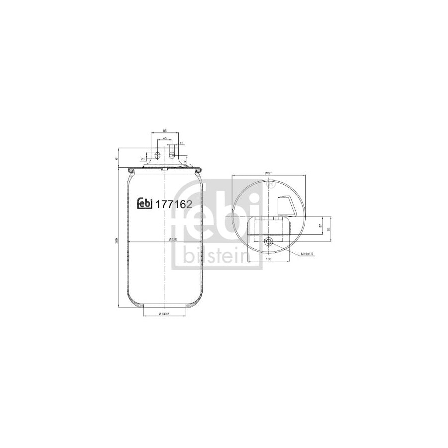 Febi Bilstein 177162 Boot, Air Suspension