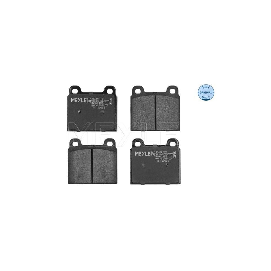 Meyle 025 200 1118 Brake Pad Set For VW Transporter