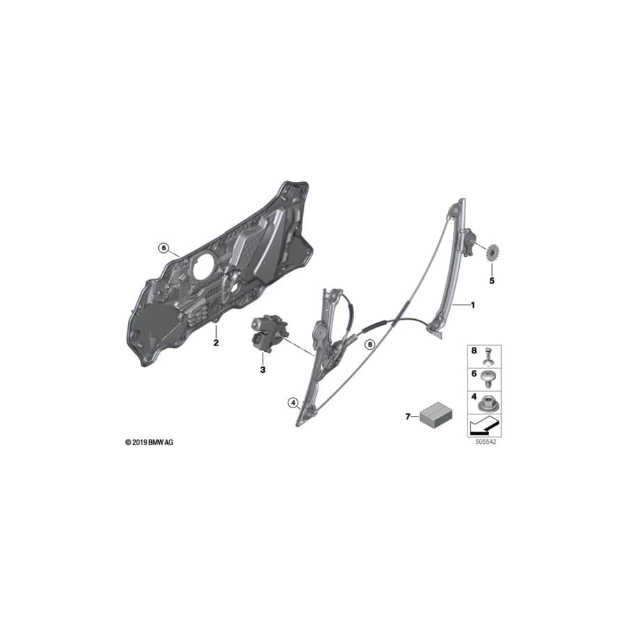 Genuine BMW 51487418094 G14 G15 Carrier, Door Front Right (Inc. 840iX, 840dX & M850iX) | ML Performance UK Car Parts