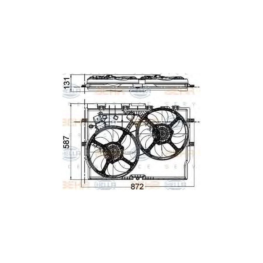 Hella 8EW 351 041-431 Fan, Radiator