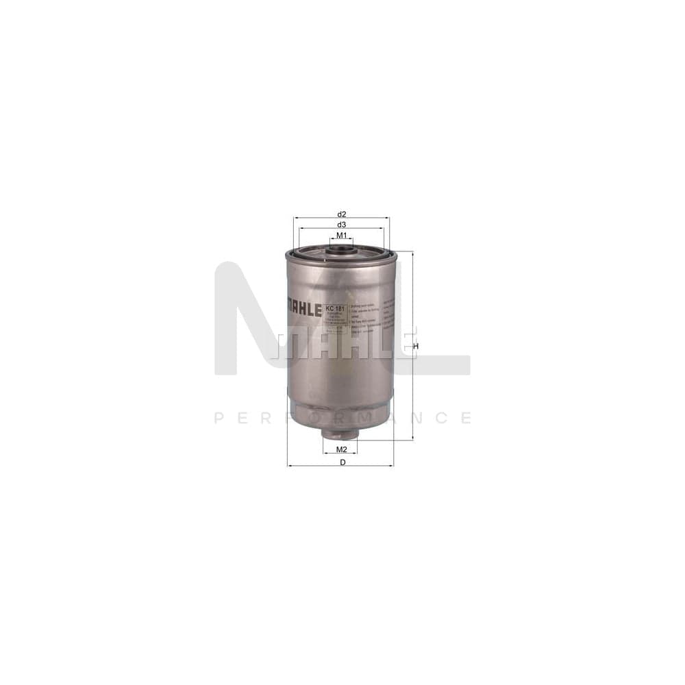 MAHLE ORIGINAL KC 181 Fuel filter Spin-on Filter | ML Performance Car Parts