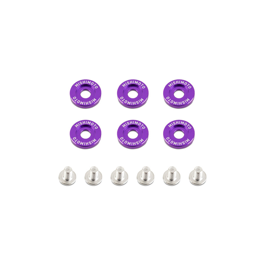 Mishimoto MMFW-LG-6PR Large Fender Washer Kit (6pcs) - Purple