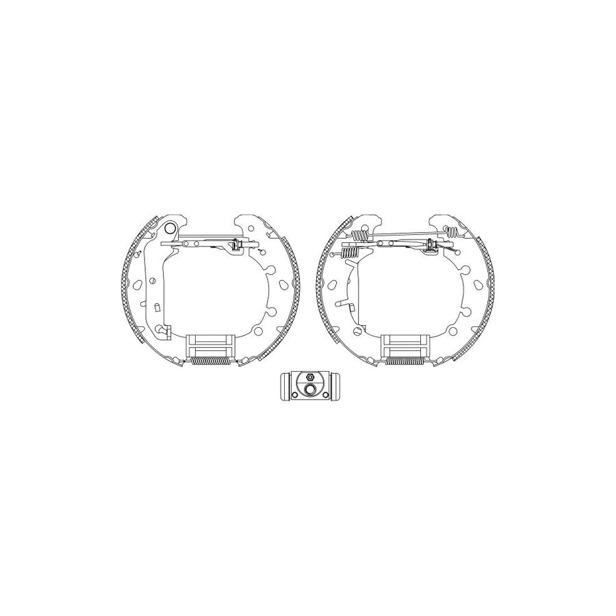 Hella Shoe Kit Pro 8DB 355 004-841 Brake Set, Drum Brakes