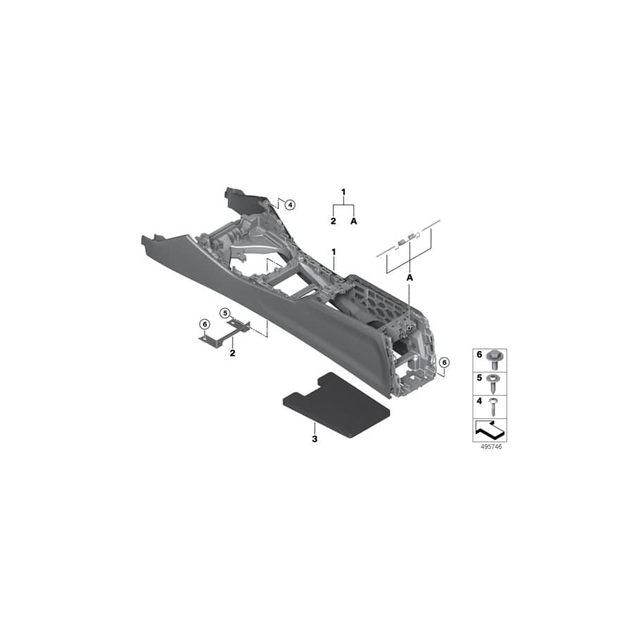 Genuine BMW 51166996833 G20 G21 Center Console SCHWARZ (Inc. 320iX, 330i & 320i) | ML Performance UK Car Parts