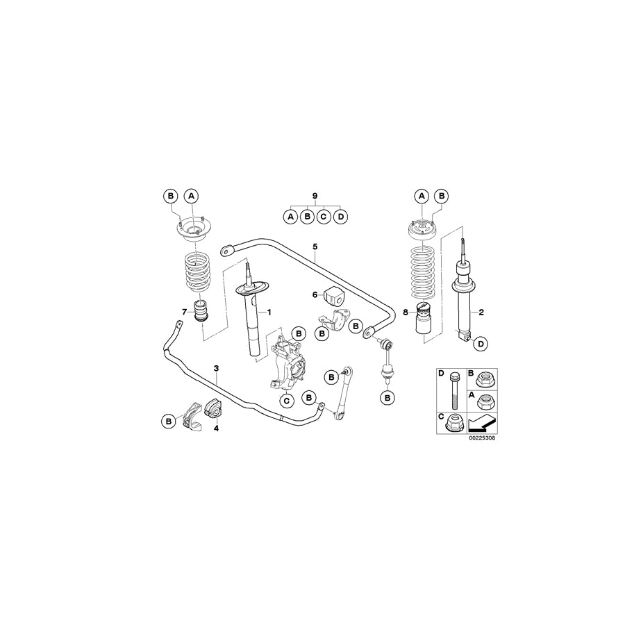 Genuine BMW 33556761003 E63 E60 Stabilizer Rubber Mounting D=14.5MM (Inc. 635d, 550i & 540i) | ML Performance UK